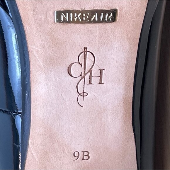 Cole Haan Women’s Black Patent Leather Peep Toe Platform Pumps Size 9B - New - Picture 9 of 9